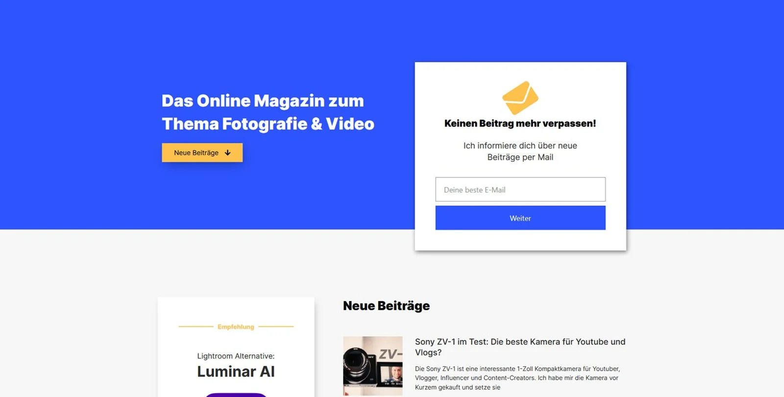 Website von 99blickwinkel – Fotografie Magazin