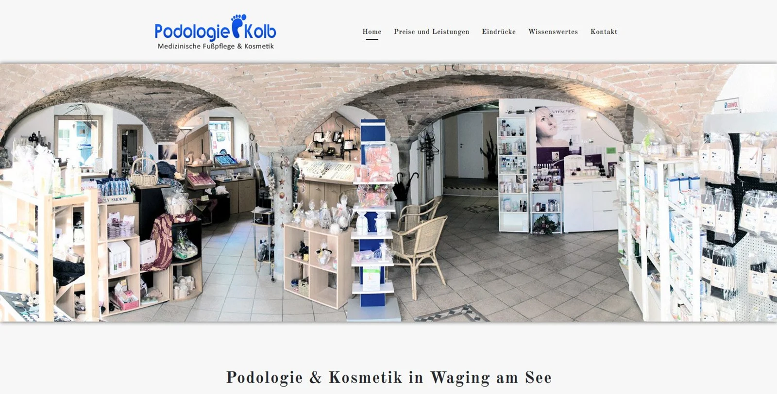 Website von Podologie Kolb