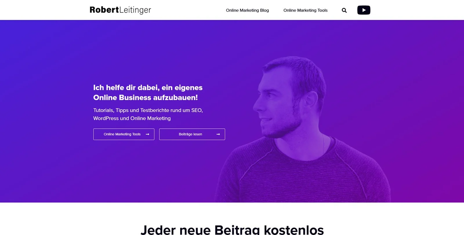 Website von Online Marketing Magazin